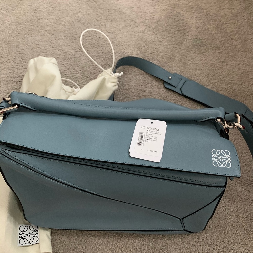 Loewe medium puzzle stone blue